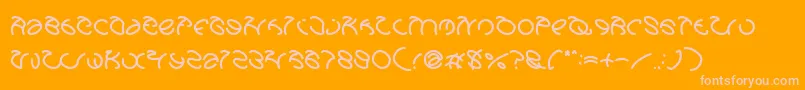GraphicDream-Schriftart – Rosa Schriften auf orangefarbenem Hintergrund