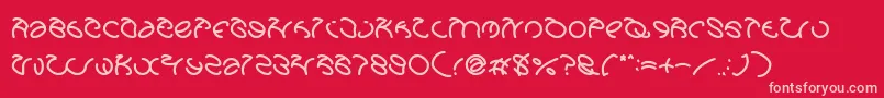Czcionka GraphicDream – różowe czcionki na czerwonym tle