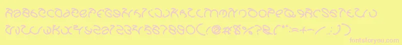 Fonte GraphicDream – fontes rosa em um fundo amarelo