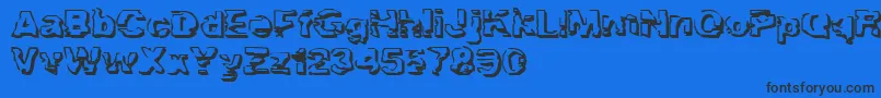 Шрифт TroglodyteTroglodyte – чёрные шрифты на синем фоне