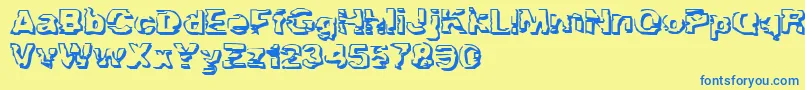 TroglodyteTroglodyte Font – Blue Fonts on Yellow Background