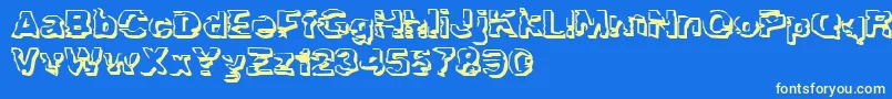 TroglodyteTroglodyte Font – Yellow Fonts on Blue Background