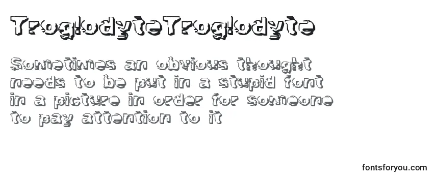 Обзор шрифта TroglodyteTroglodyte
