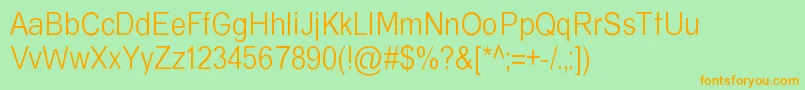 AlmiraDemo Font – Orange Fonts on Green Background