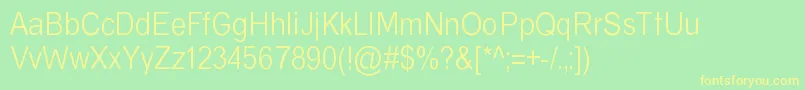 AlmiraDemo Font – Yellow Fonts on Green Background