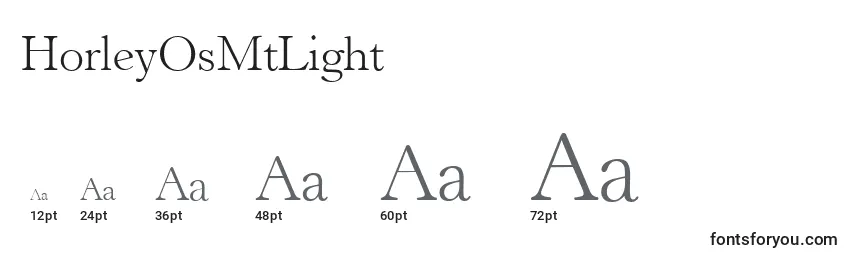 HorleyOsMtLight Font Sizes
