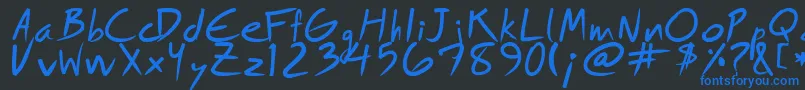 Saiba mais sobre a fonte Royfont Fonte Royfont – fontes azuis em um fundo preto