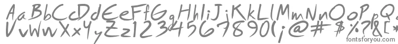 Royfont-fontti – harmaat kirjasimet valkoisella taustalla