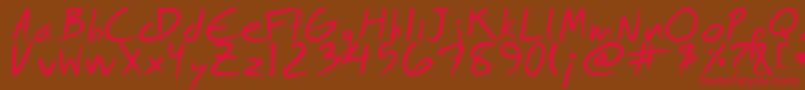 Royfont Font – Red Fonts on Brown Background