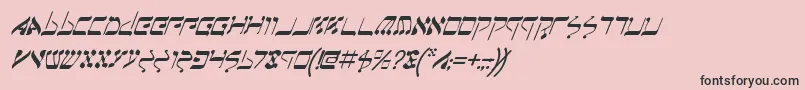 フォントJerufi – ピンクの背景に黒い文字