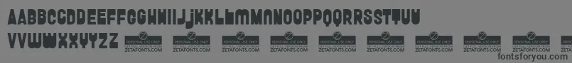 FunghettoTrial Font – Black Fonts on Gray Background