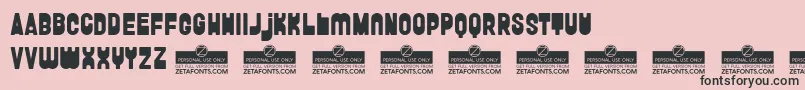 FunghettoTrial Font – Black Fonts on Pink Background