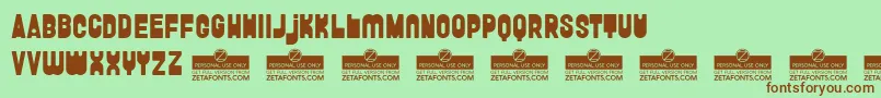 FunghettoTrial Font – Brown Fonts on Green Background