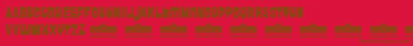 FunghettoTrial Font – Brown Fonts on Red Background
