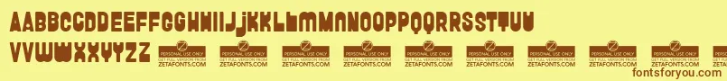 FunghettoTrial Font – Brown Fonts on Yellow Background