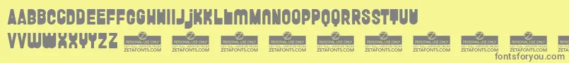 FunghettoTrial Font – Gray Fonts on Yellow Background