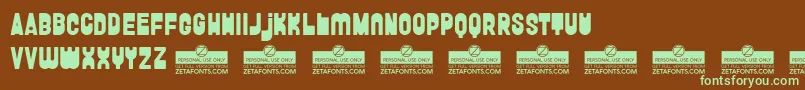 FunghettoTrial Font – Green Fonts on Brown Background