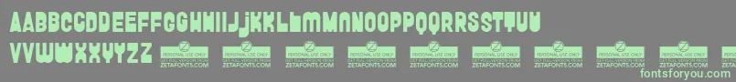 FunghettoTrial Font – Green Fonts on Gray Background