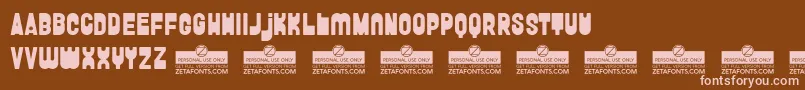 FunghettoTrial Font – Pink Fonts on Brown Background