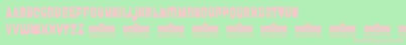 FunghettoTrial Font – Pink Fonts on Green Background