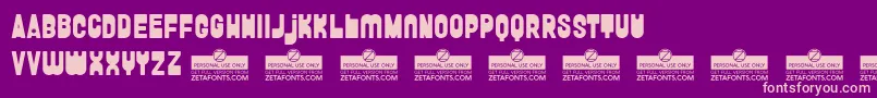 FunghettoTrial Font – Pink Fonts on Purple Background