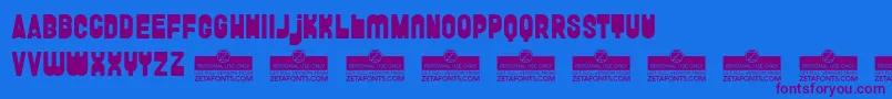 FunghettoTrial Font – Purple Fonts on Blue Background