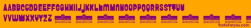 FunghettoTrial Font – Purple Fonts on Orange Background