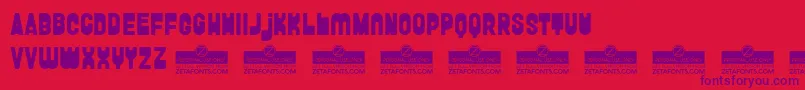 FunghettoTrial Font – Purple Fonts on Red Background