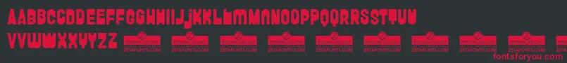 FunghettoTrial Font – Red Fonts on Black Background