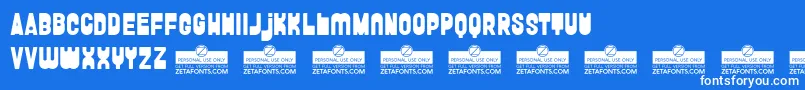 FunghettoTrial Font – White Fonts on Blue Background