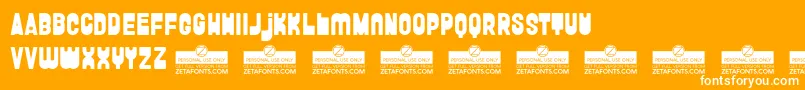 FunghettoTrial Font – White Fonts on Orange Background