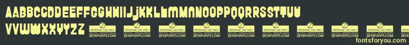 FunghettoTrial Font – Yellow Fonts on Black Background