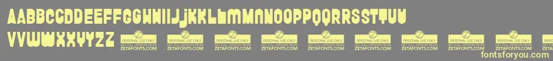 FunghettoTrial Font – Yellow Fonts on Gray Background