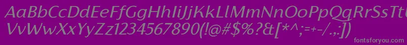 FlorentiaItalicTrial Font – Gray Fonts on Purple Background