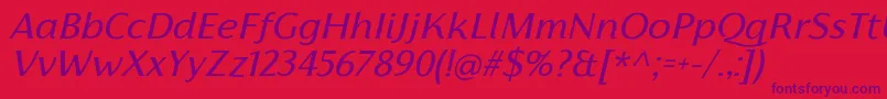 FlorentiaItalicTrial Font – Purple Fonts on Red Background