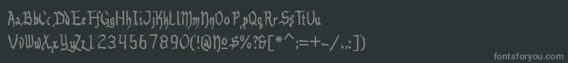 フォントBeneg – 黒い背景に灰色の文字