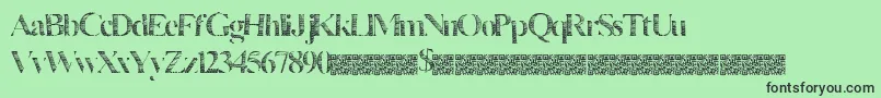 Manytimes Font – Black Fonts on Green Background