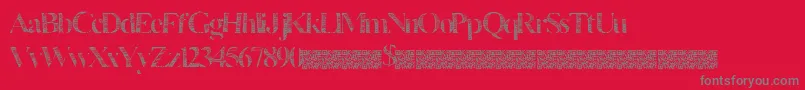 Manytimes Font – Gray Fonts on Red Background