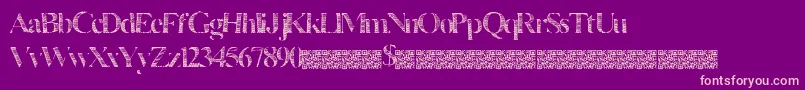 Manytimes Font – Pink Fonts on Purple Background