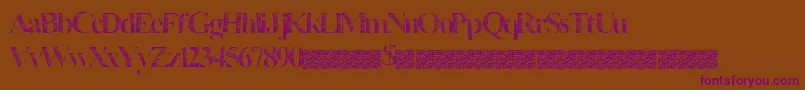 Manytimes Font – Purple Fonts on Brown Background