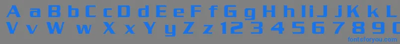 フォントSerpentinMedium – 灰色の背景に青い文字