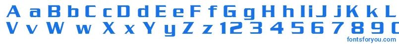 フォントSerpentinMedium – 白い背景に青い文字