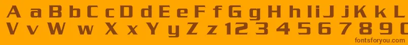 SerpentinMedium-Schriftart – Braune Schriften auf orangefarbenem Hintergrund