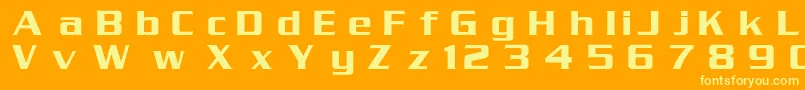 SerpentinMedium Font – Yellow Fonts on Orange Background