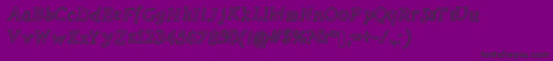 Шрифт TheNeverlanders – чёрные шрифты на фиолетовом фоне