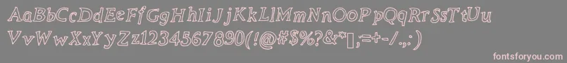 TheNeverlanders Font – Pink Fonts on Gray Background