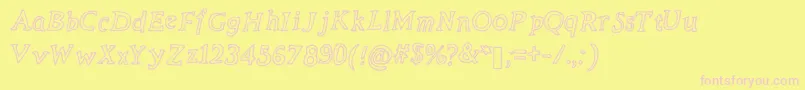 TheNeverlanders Font – Pink Fonts on Yellow Background