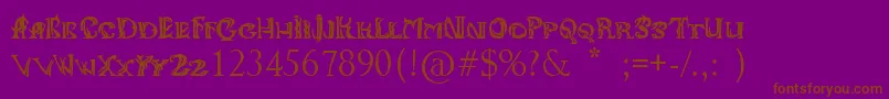 Aniikla Font – Brown Fonts on Purple Background