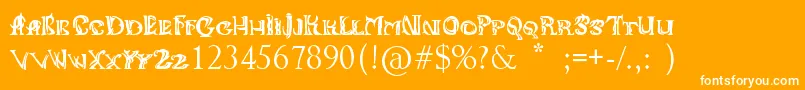 Aniikla Font – White Fonts on Orange Background