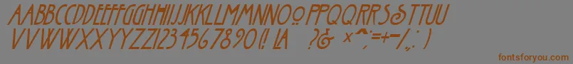 fuente NouveauItalic – Fuentes Marrones Sobre Fondo Gris
